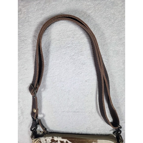 Myra Bag Cowhide Leather Crossbody Western Tooled Floral Boho Purse - Picture 14 of 16